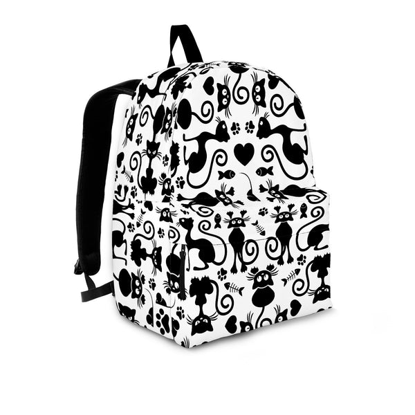 Cats White Backpack