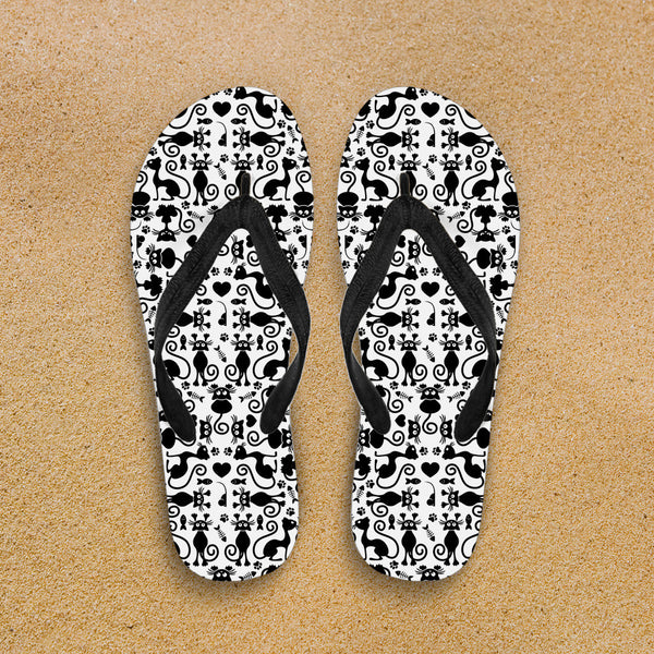 Cats White Flip-Flops