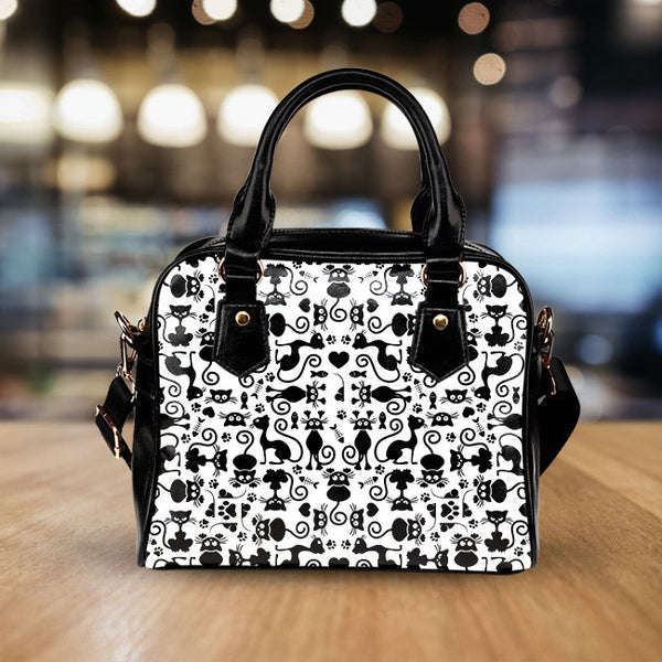 Cats White Handbag