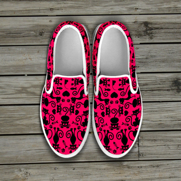 Cats Pink Slip Ons