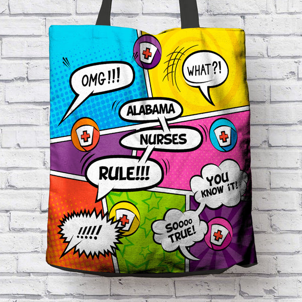 AL Comic Nurse Tote Bag